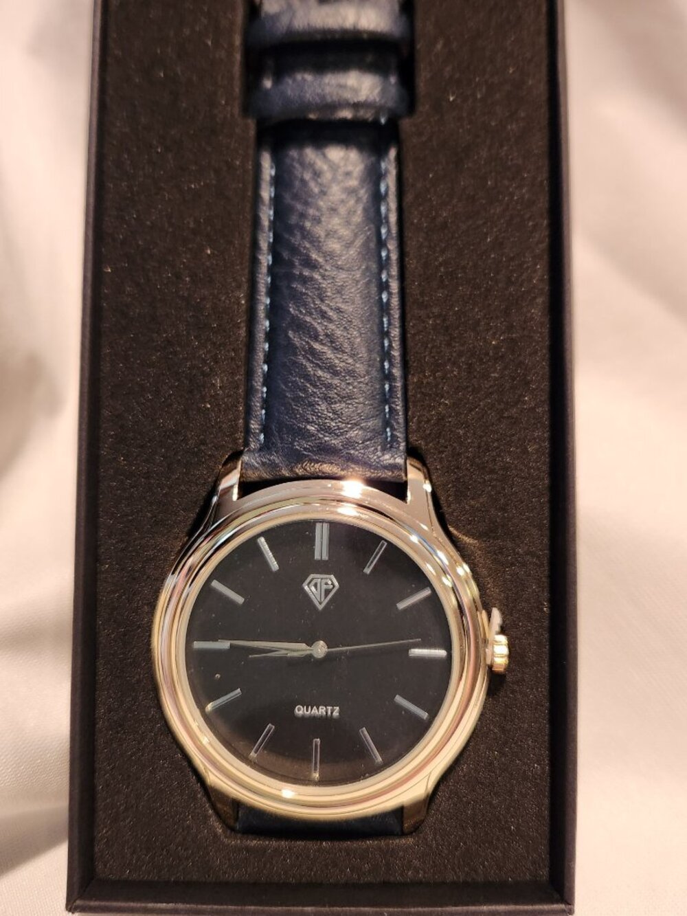 Women's Quartz Watch with Navy Band, new in box
